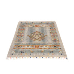 Tappeto Originale Siva Pakistan 104x143 Blu Gri