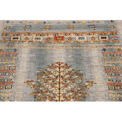 Tappeto Originale Siva Pakistan 104x143 Blu Gri