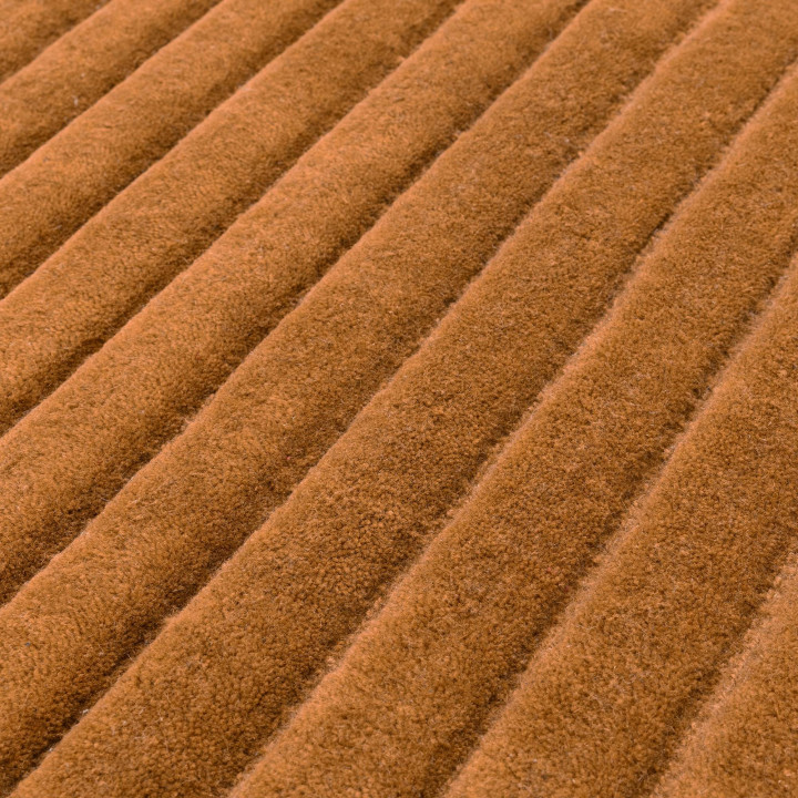 Rug Linie plain copper ochre 200x290 cm
