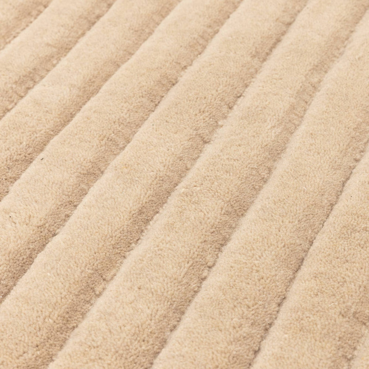 Tappeto Linie tinta unita beige e tortora 120x17