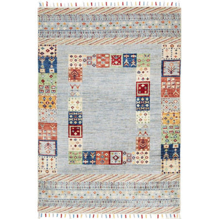 Tappeto Originale Siva Pakistan 103x145 Azzurro