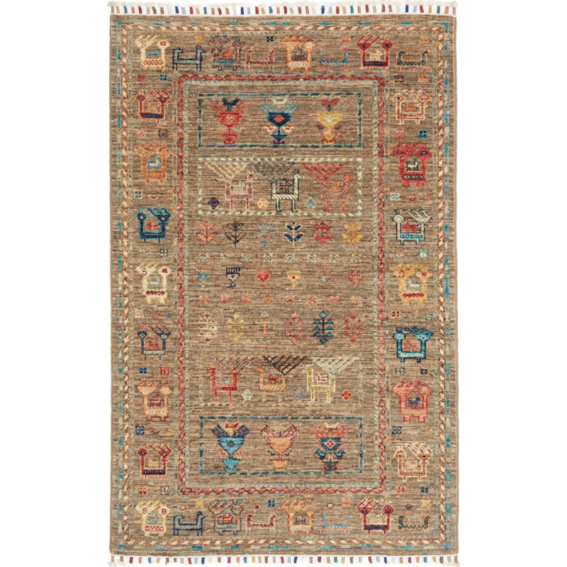 Hand Made Rug Rubin Pakistan 80x122 Earthy Brow