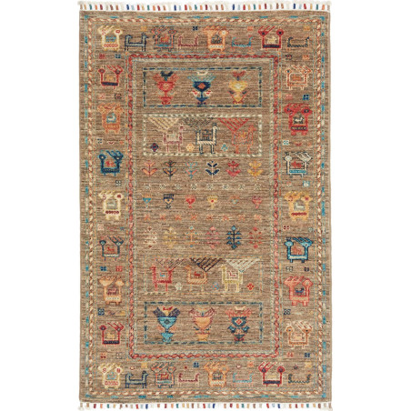 Hand Made Rug Rubin Pakistan 80x122 Earthy Brow