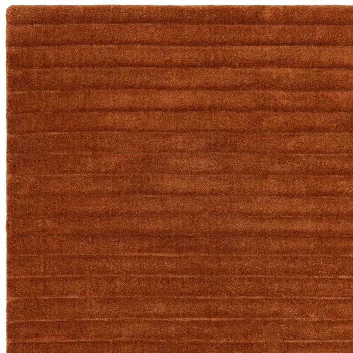 Tappeto Linie tinta unita rame e arancione 200x2