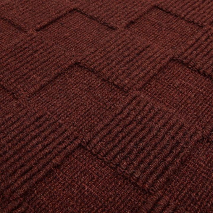 Tappeto Mercer geometrico rosso scuro e bordeaux