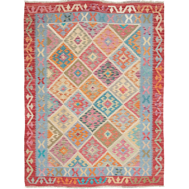 Hand Made Rug Kilim Afghanistan 130x172 Red Mul