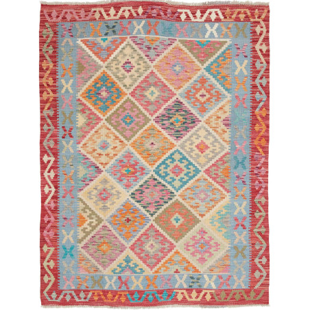 Hand Made Rug Kilim Afghanistan 130x172 Red Mul