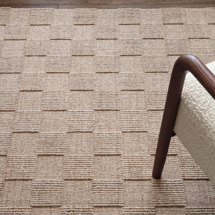 Rug Mercer geometric taupe beige 200x290 cm
