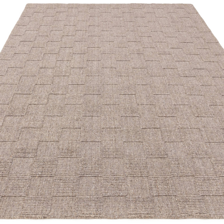Rug Mercer geometric taupe beige 200x290 cm