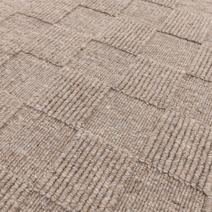 Rug Mercer geometric taupe beige 200x290 cm