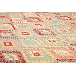 Tappeto Kilim Afghanistan 368x442 Grigio-azzurr