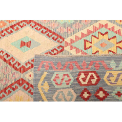 Tappeto Kilim Afghanistan 368x442 Grigio-azzurr