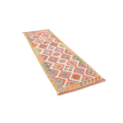 Tappeto Kilim Afghanistan 79x254 Avorio Rosa