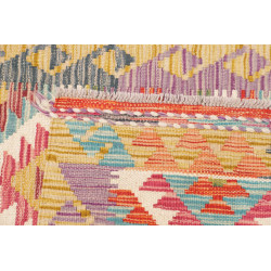Tappeto Kilim Afghanistan 79x254 Avorio Rosa