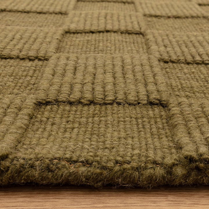 Rug Mercer geometric olive green 120x170 cm