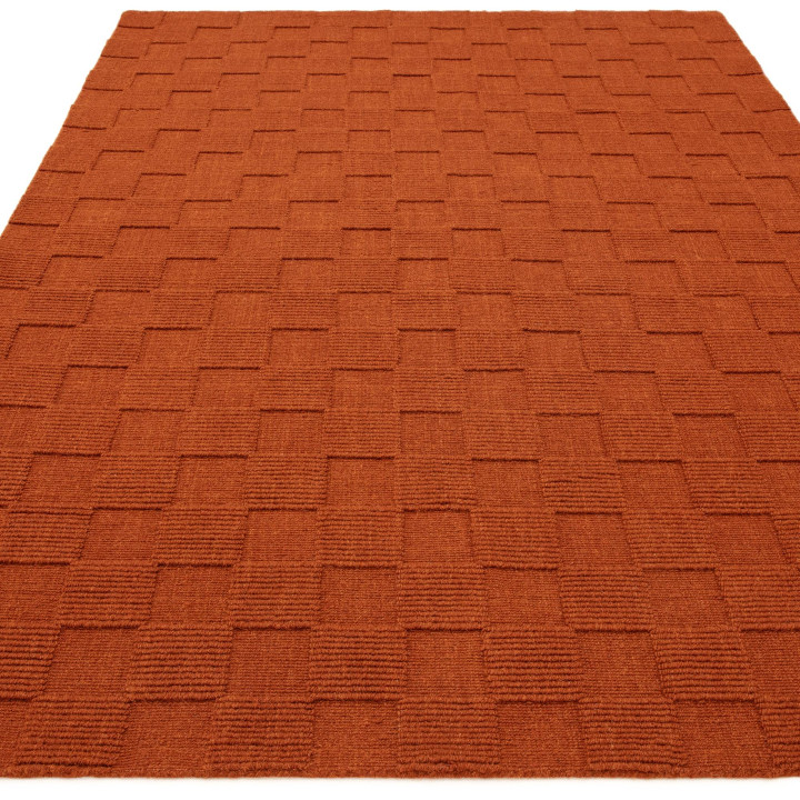 Rug Mercer geometric copper burnt orange 200x290