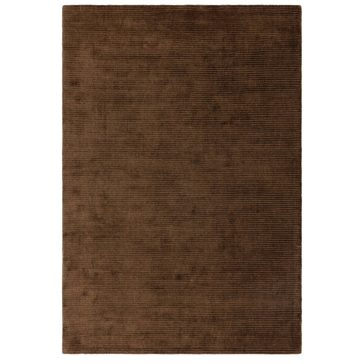 Rug Rowan GRS plain brown taupe 120x170 cm