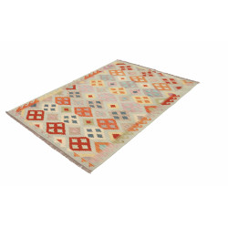 Rug Kilim Afghanistan 122x176 Aqua Green Orange