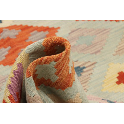 Rug Kilim Afghanistan 122x176 Aqua Green Orange