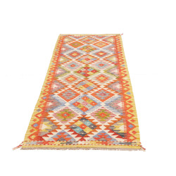 Tappeto Kilim Afghanistan 80x247 Arancione Terr