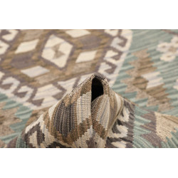 Rug Kilim Afghanistan 88x295 Teal Brown