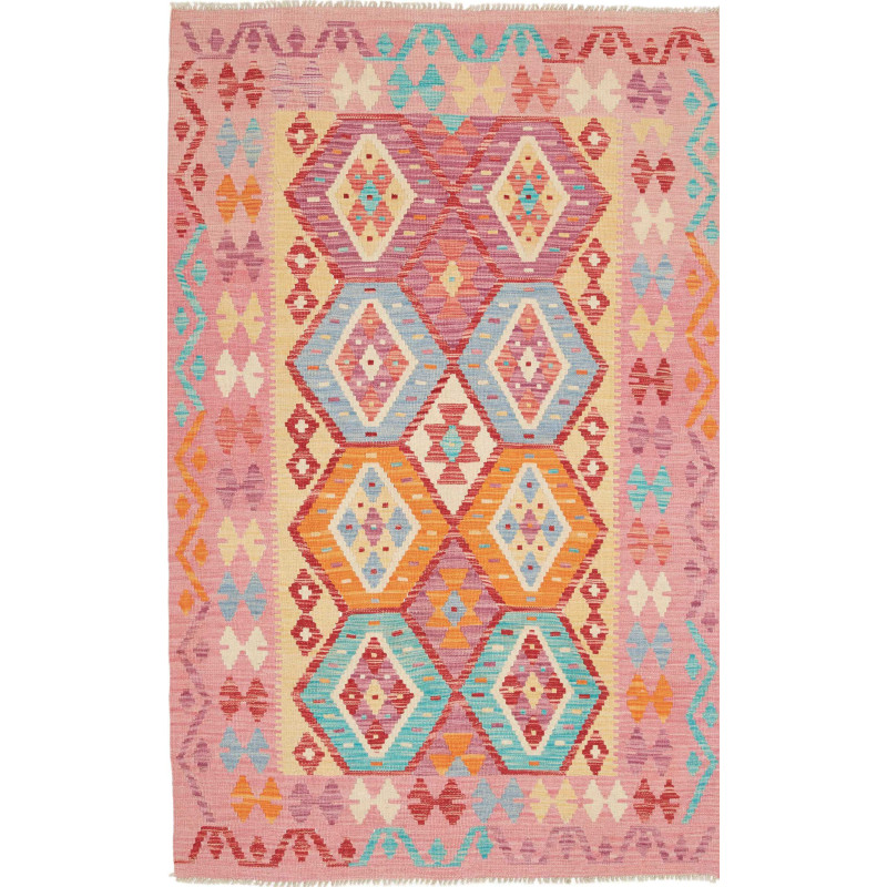 Hand Made Rug Kilim Afghanistan 123x193 Fuchsia