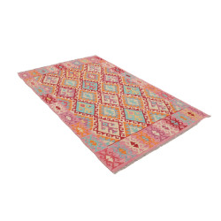 Hand Made Rug Kilim Afghanistan 124x195 Pink Re