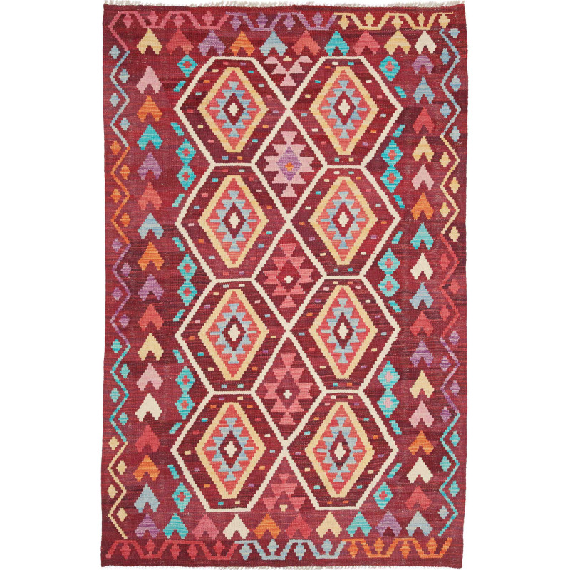 Hand Made Rug Kilim Afghanistan 123x187 Burgund