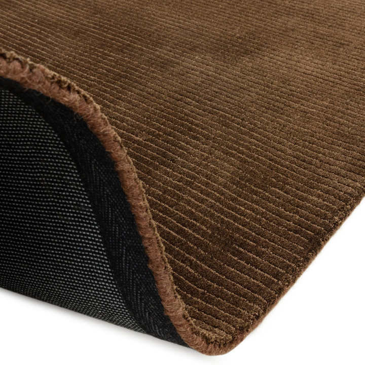 Rug Rowan GRS plain brown 200x290 cm