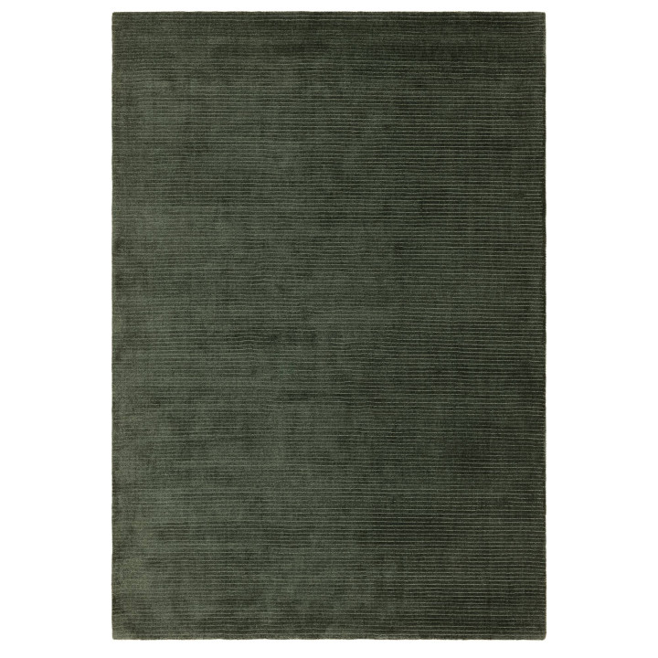 Rug Rowan GRS plain dark green olive green 200x2