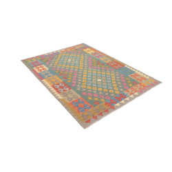 Hand Made Rug Kilim Afghanistan 132x178 Aqua Gr