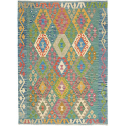 Hand Made Rug Kilim Afghanistan 127x173 Blue Gr