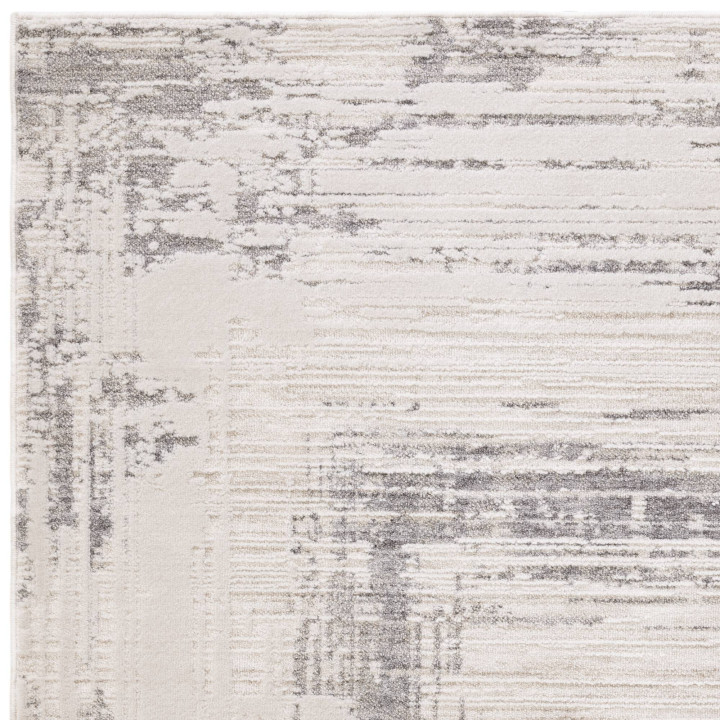 Tappeto Anders geometrico grigio beige e bianco