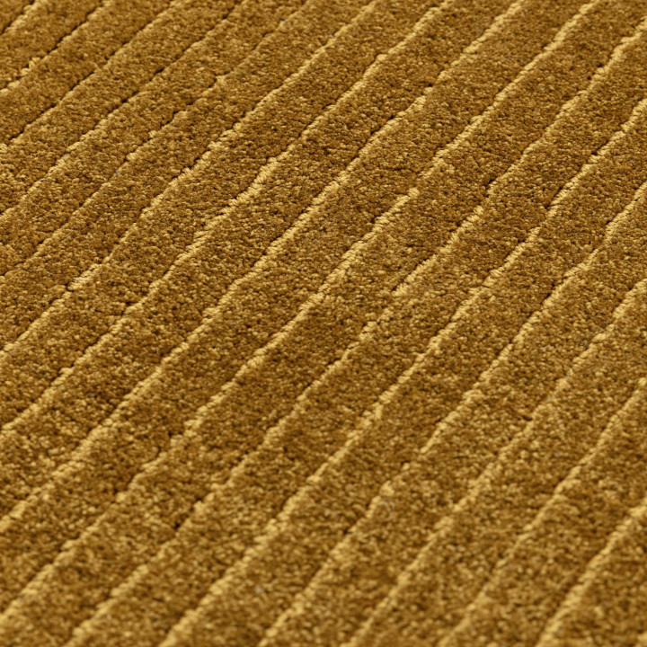Rug Rowan GRS plain mustard yellow ochre 240x340