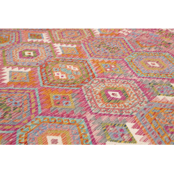 Rug Kilim Afghanistan 255x345 Pink Coral Orange