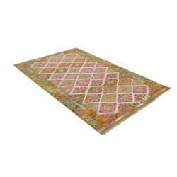 Hand Made Rug Kilim Afghanistan 124x190 Green M