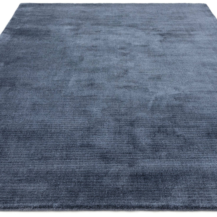 Tappeto Rowan GRS tinta unita blu scuro e blu av