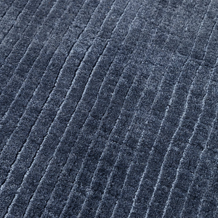 Tappeto Rowan GRS tinta unita blu scuro e blu av