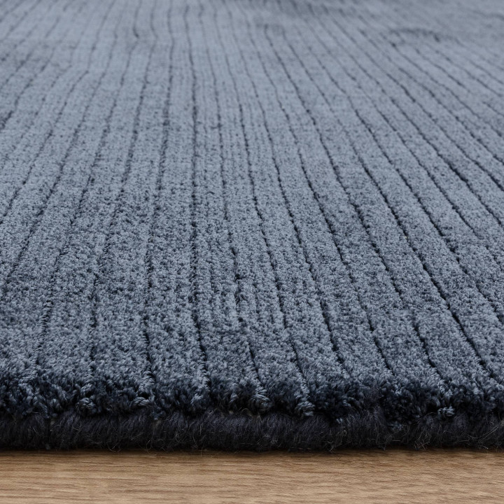 Rug Rowan GRS plain dark blue air force blue 120