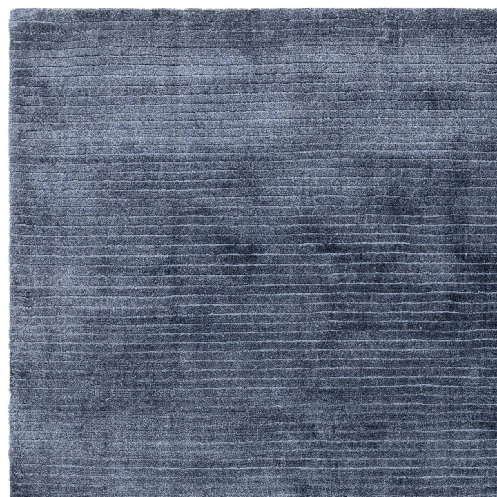Tappeto Rowan GRS tinta unita blu scuro e grigio