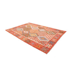 Kilim 209x298 Cm Afghan Kilim In Hand-carded Wool And Cotton