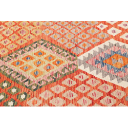 Kilim 209x298 Cm Afghan Kilim In Hand-carded Wool And Cotton