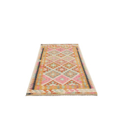 Hand Made Rug Kilim Afghanistan 105x200 Pink Bl