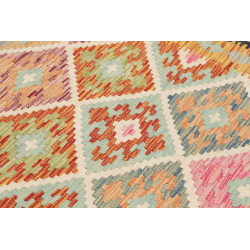 Hand Made Rug Kilim Afghanistan 105x200 Pink Bl