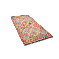 Hand Made Rug Kilim Afghanistan 102x207 Coral O