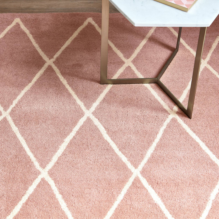 Rug Albany geometric light pink beige 160x230 cm