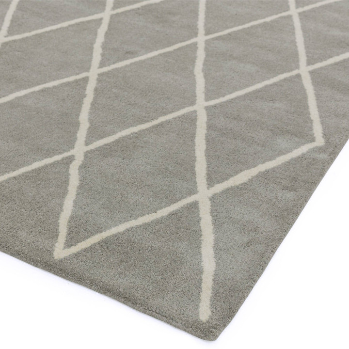 Rug Albany geometric light grey grey 80x150 cm