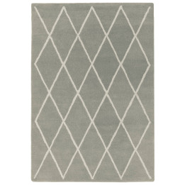 Tappeto Albany geometrico grigio e bianco 160x23