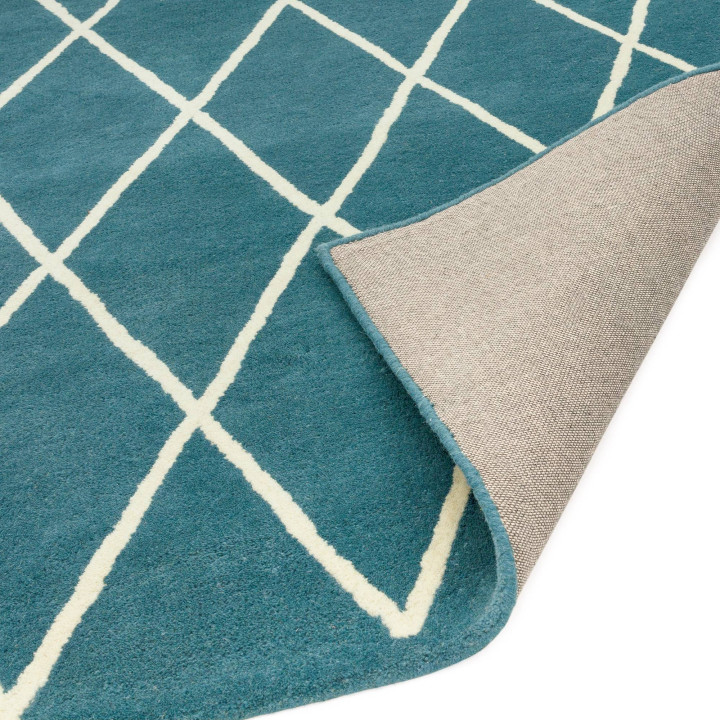 Rug Albany geometric petroleum green white 200x2