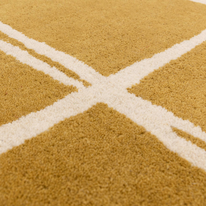 Rug Albany geometric gold yellow white 120x170 c
